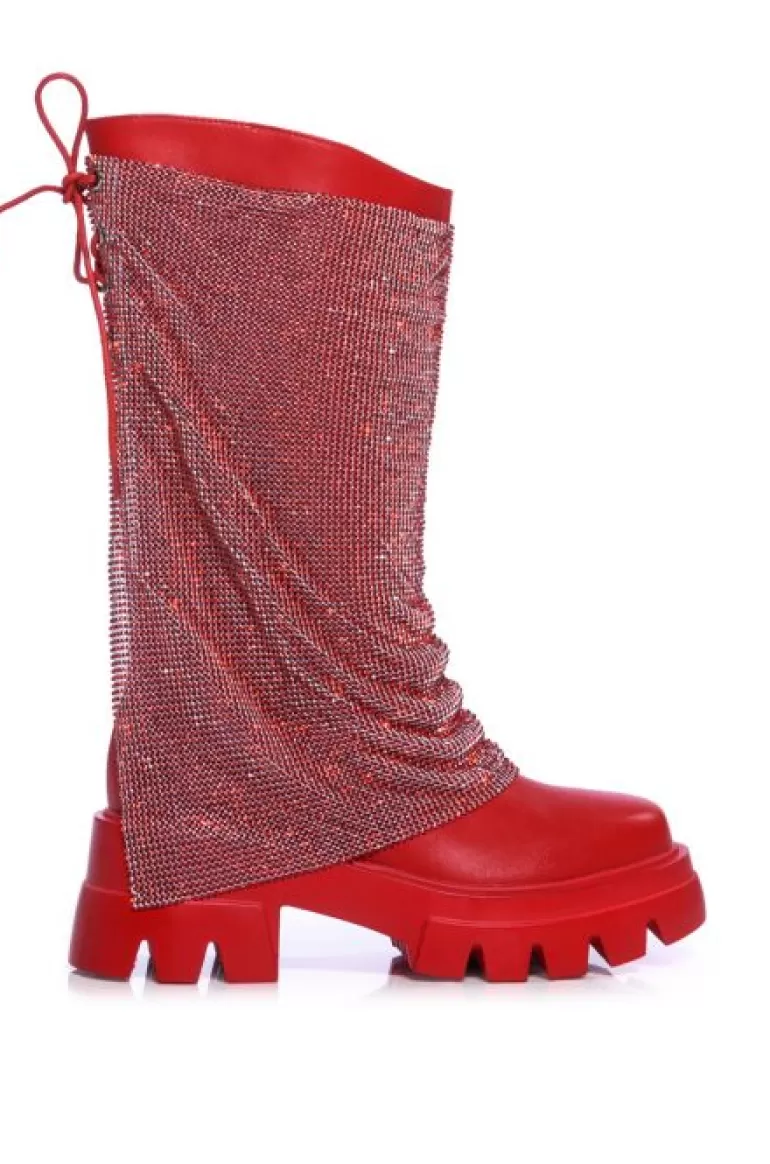 Women AZALEA WANG Bloomfield- Chainmail Pu Boot