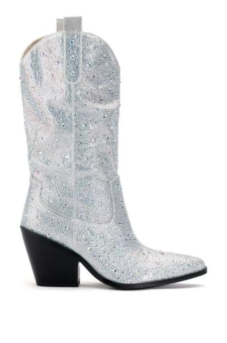 Women AZALEA WANG Boosts- Rhinestone Boot