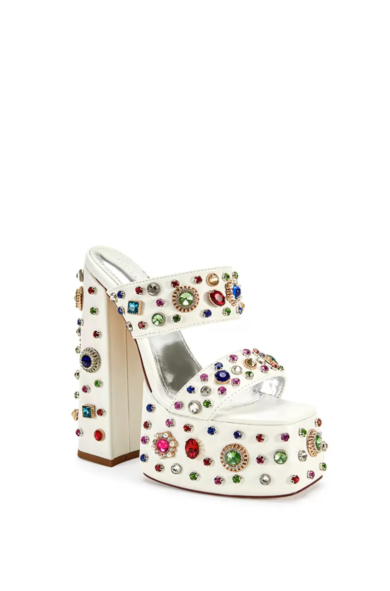 Women AZALEA WANG Breeze- Bejeweled Platform Sandal