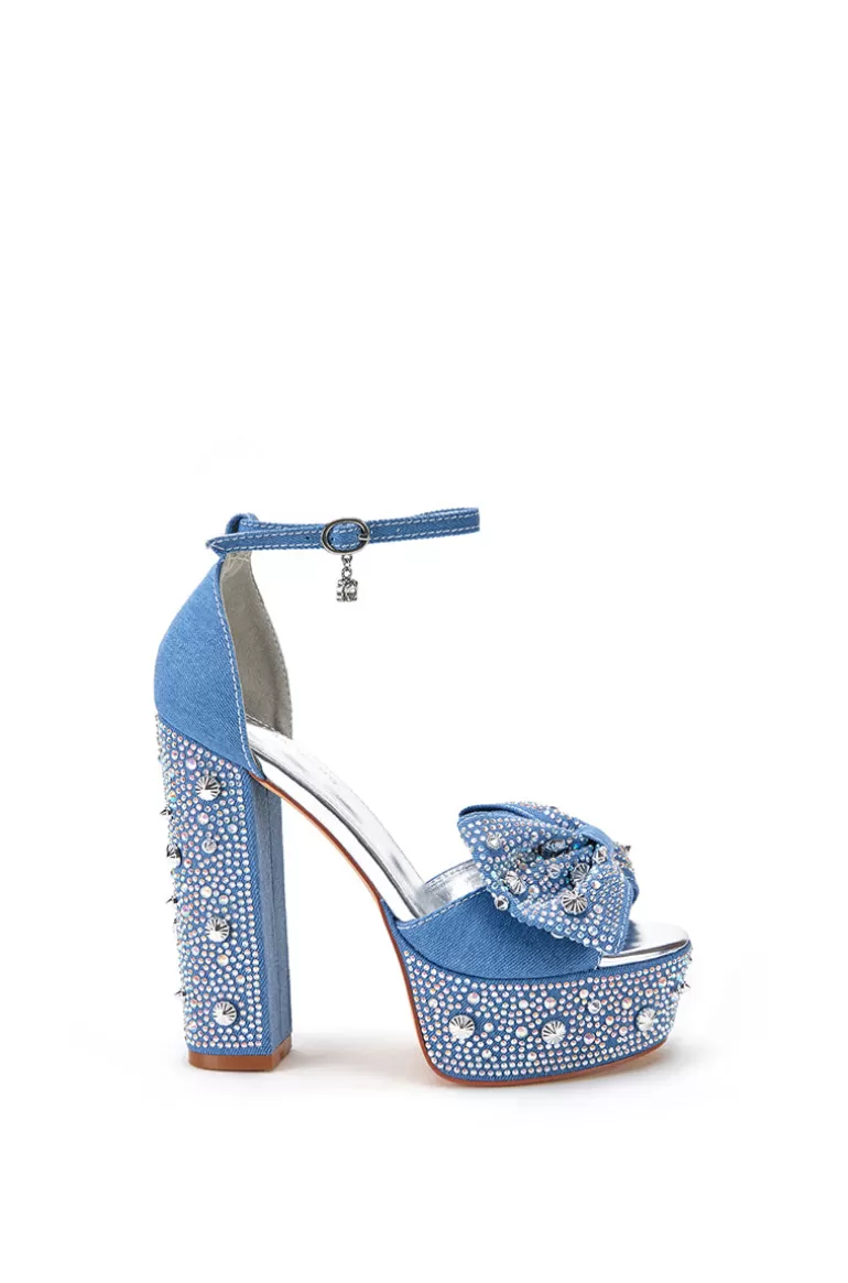 Women AZALEA WANG Chalini- Bejeweled Platform Sandal