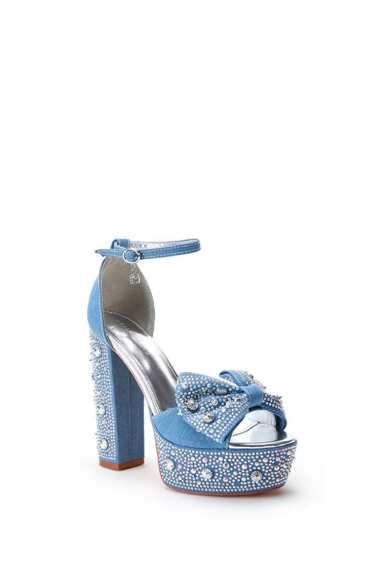 Women AZALEA WANG Chalini- Bejeweled Platform Sandal