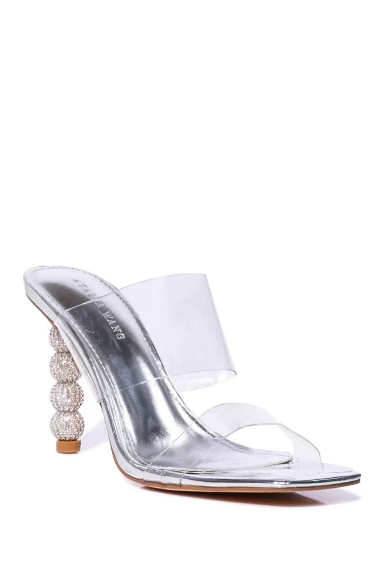 Women AZALEA WANG Chantal- Crystal Low Heeled Sandal