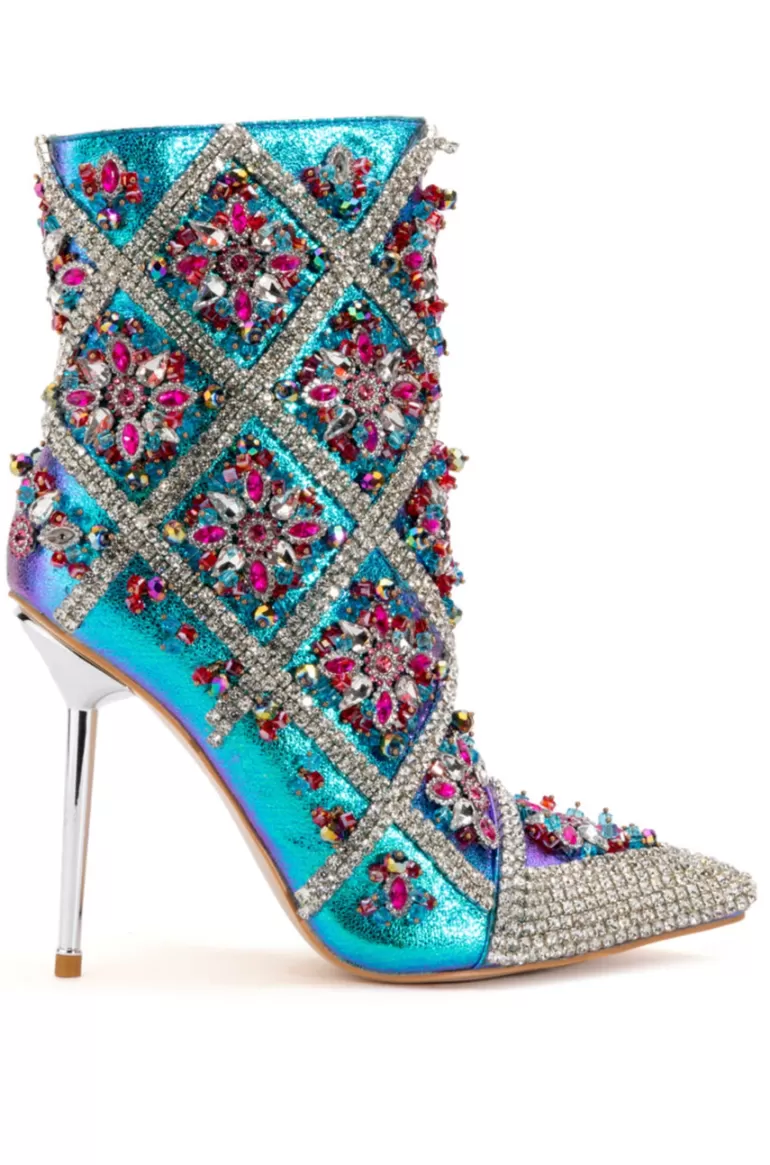 Women AZALEA WANG Crisp- Jeweled Stiletto Bootie