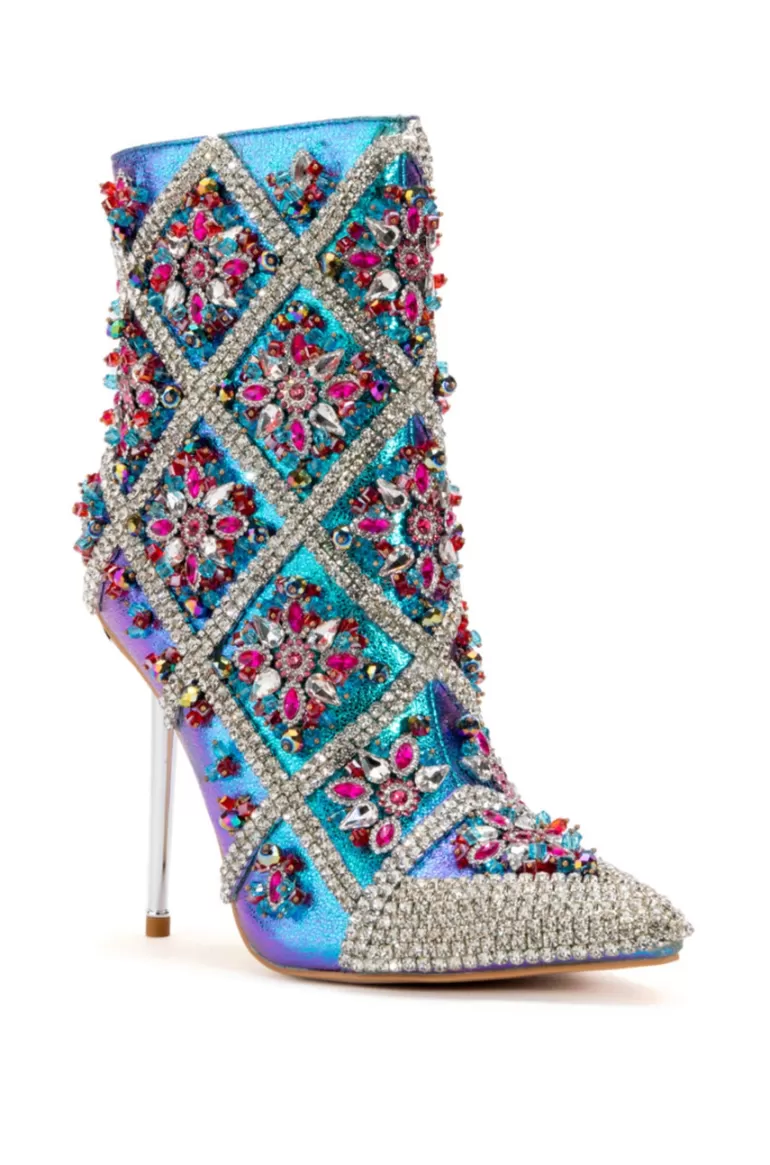 Women AZALEA WANG Crisp- Jeweled Stiletto Bootie