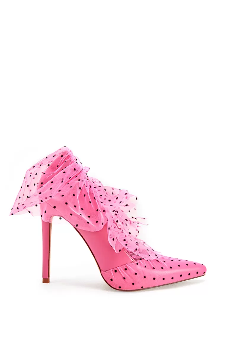 Women AZALEA WANG Discreet- Polka Dot Tulle Pump