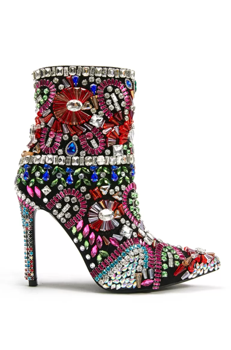 Women AZALEA WANG Holly- Jeweled Stiletto Bootie