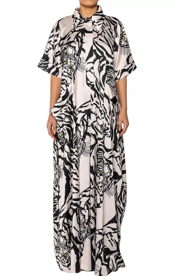 Women AZALEA WANG Houston Printed Short Sleeve Jumpsuit