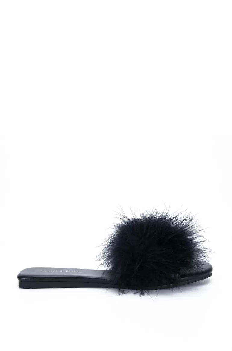 Women AZALEA WANG Janessa- Fluffy Flat Sandal