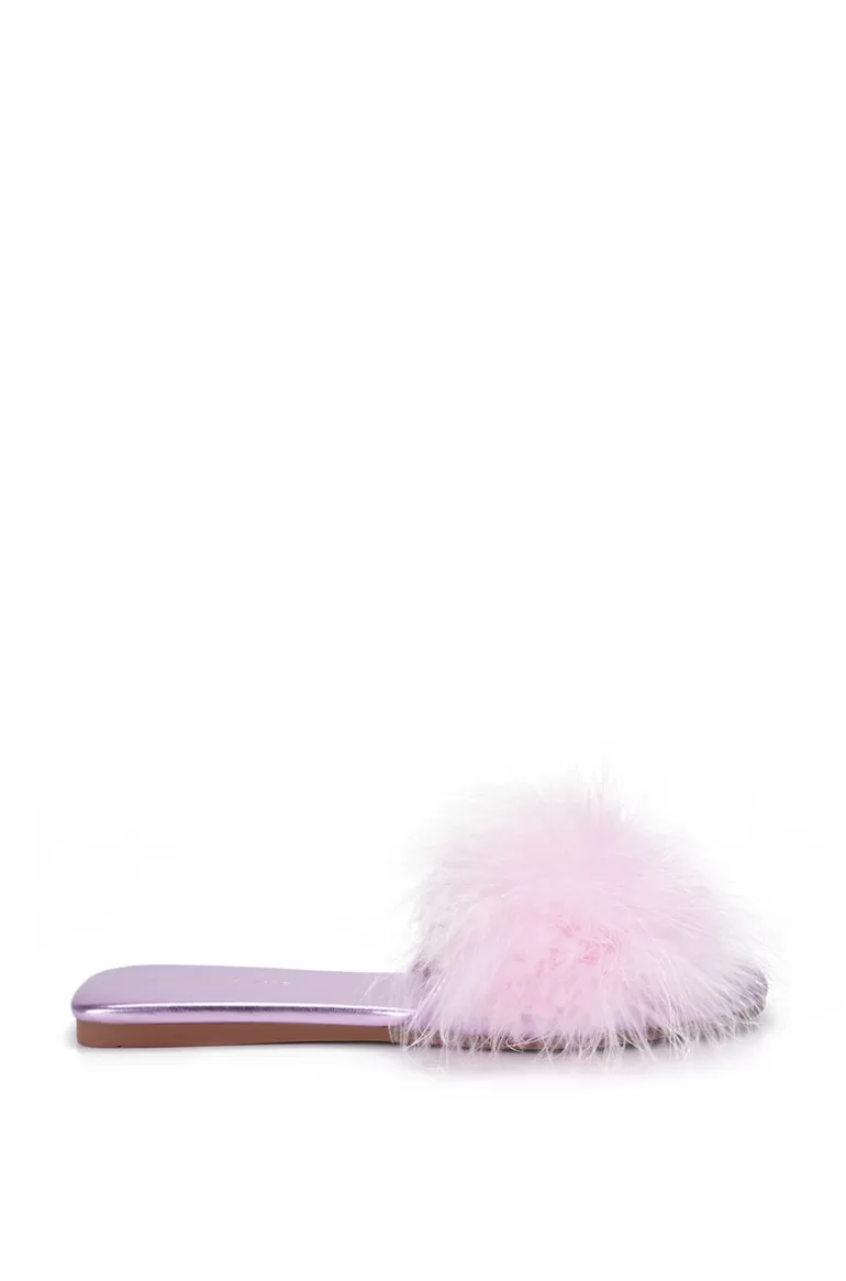 Women AZALEA WANG Janessa- Fluffy Flat Sandal