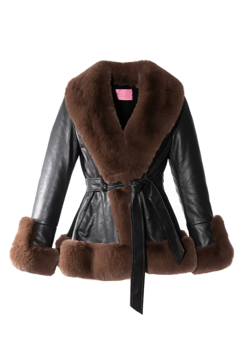 Women AZALEA WANG Kenzy- Plus Size Faux Fur Coat