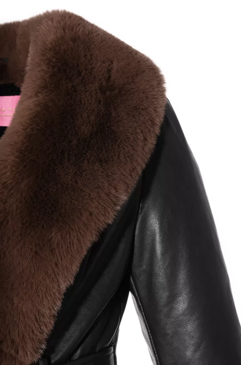 Women AZALEA WANG Kenzy- Plus Size Faux Fur Coat