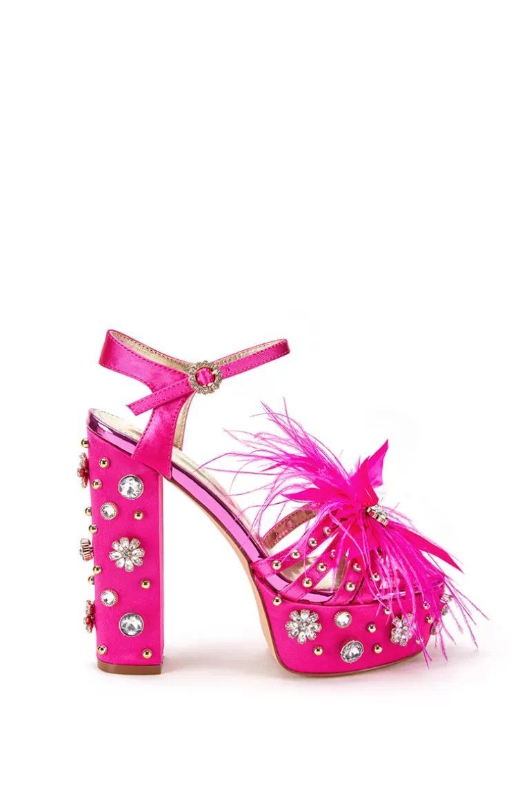 Women AZALEA WANG Kiki- Feather Platform Sandal