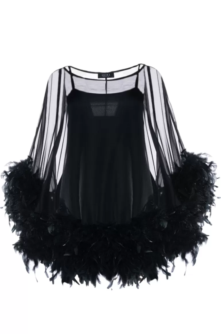 Women AZALEA WANG Magestic Feather Mini Dress