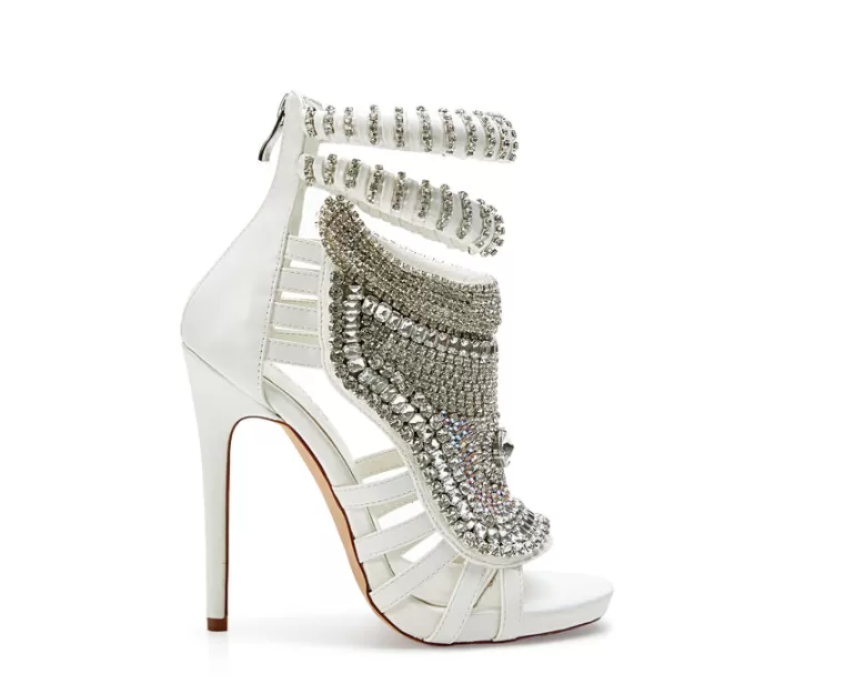 Women AZALEA WANG Pusher- Bejeweled Heeled Sandal