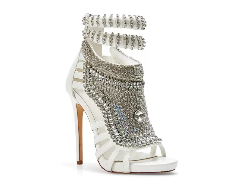 Women AZALEA WANG Pusher- Bejeweled Heeled Sandal