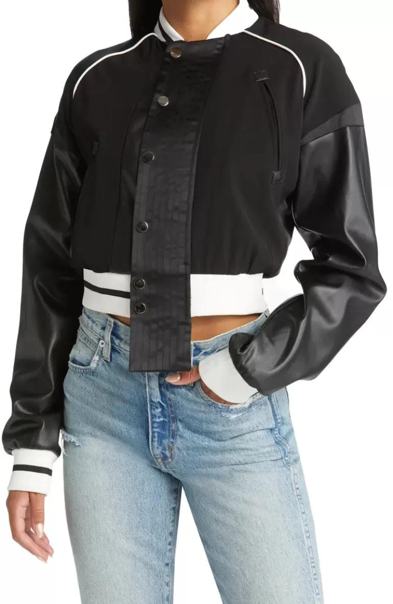 Women AZALEA WANG Runner-Blk Varsity Jacket