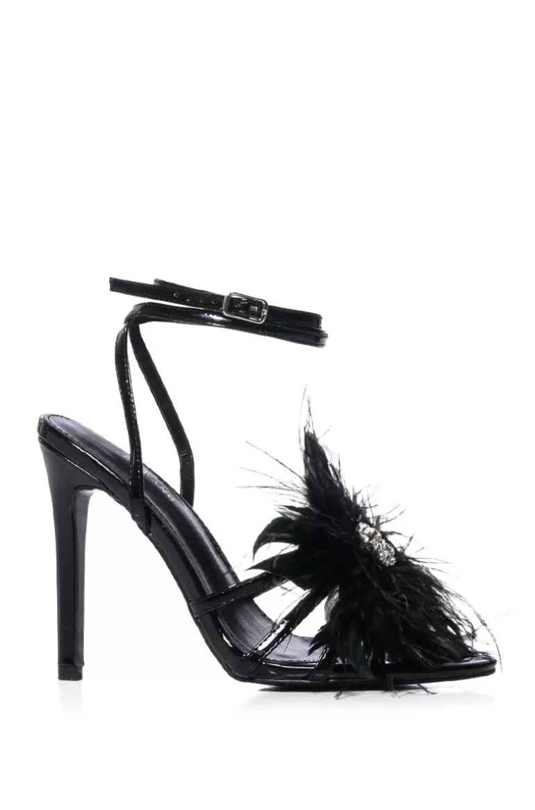 Women AZALEA WANG Santos- Feather Stiletto Sandal