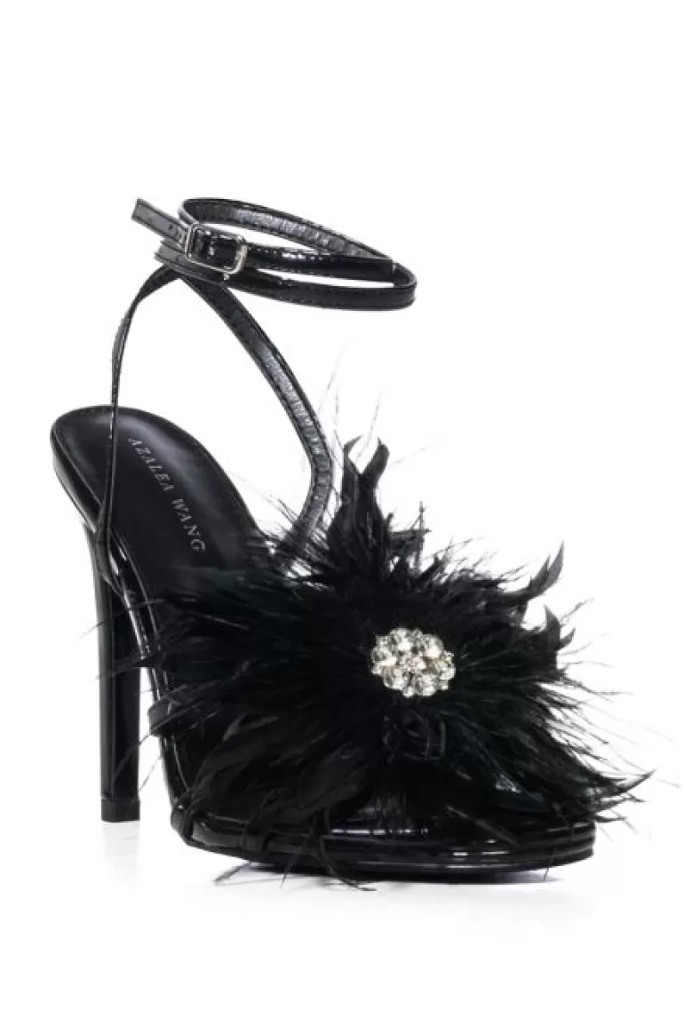 Women AZALEA WANG Santos- Feather Stiletto Sandal