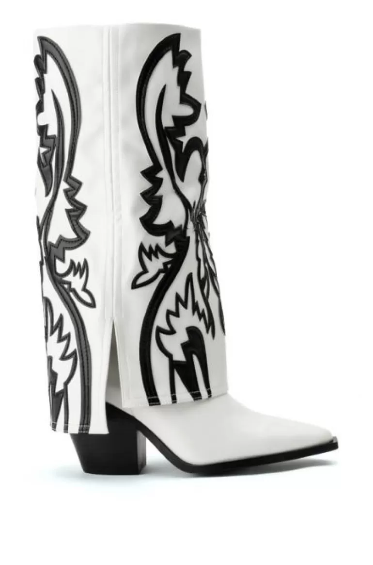 Women AZALEA WANG Simply- Black Western Boot