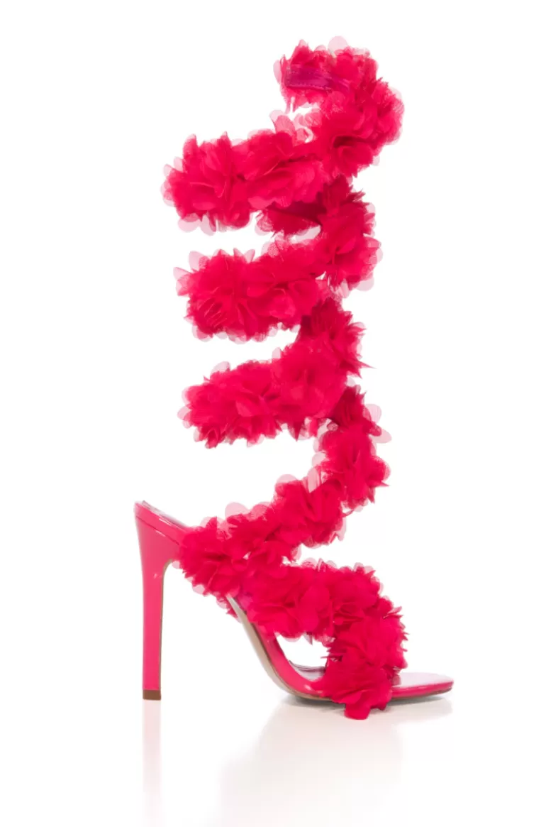 Women AZALEA WANG Theodosia- Rosette Stiletto Sandal