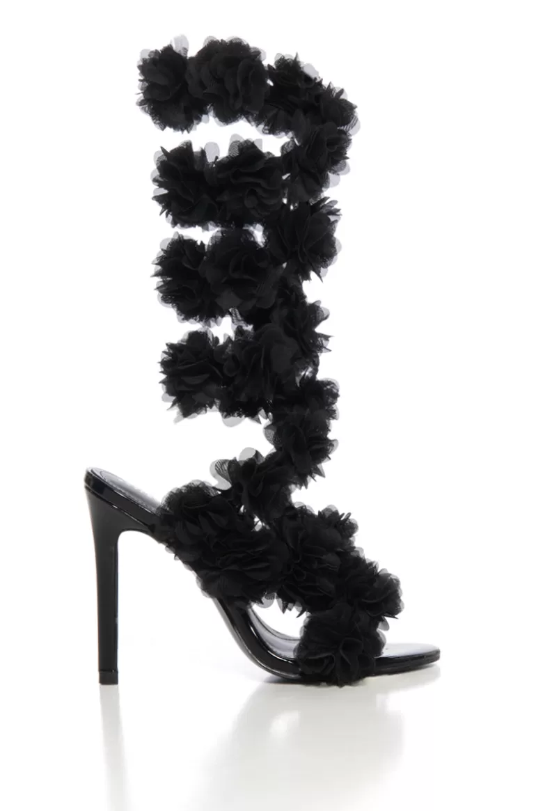 Women AZALEA WANG Theodosia- Rosette Stiletto Sandal