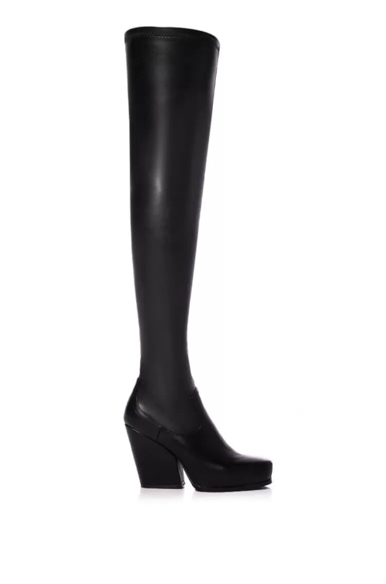 Women AZALEA WANG Zahrah- Western Thigh High Stretch Boot