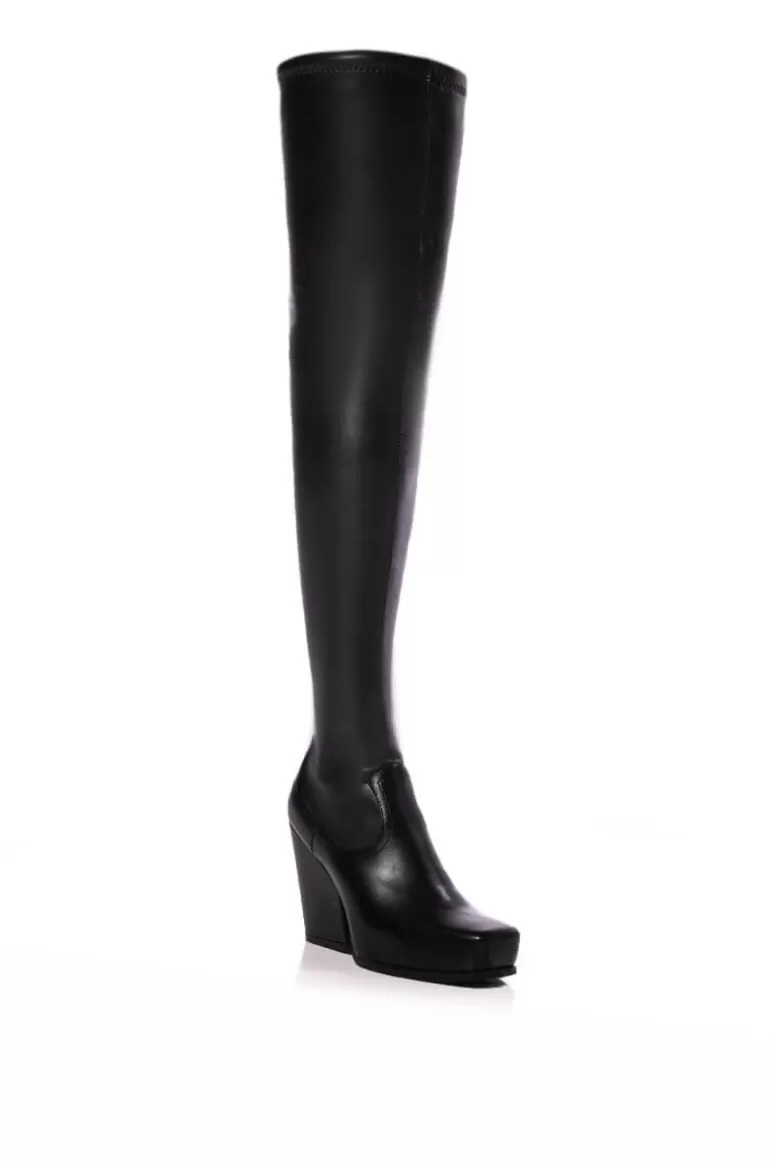 Women AZALEA WANG Zahrah- Western Thigh High Stretch Boot